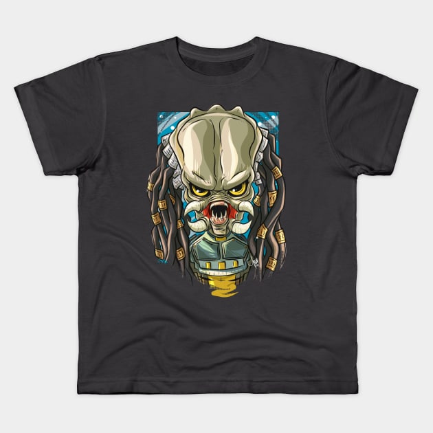 Pop Culture Caricature #23 - Predator Kids T-Shirt by yazgar